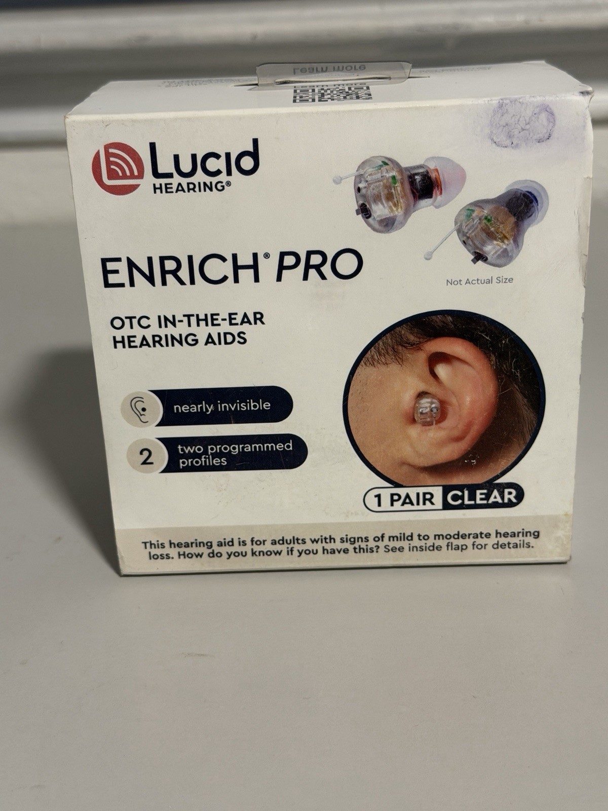 Lucid Hearing Enrich Pro BTE | Behind-the-Ear OTC Hearing Aids (Pair) NEW !!!!!!