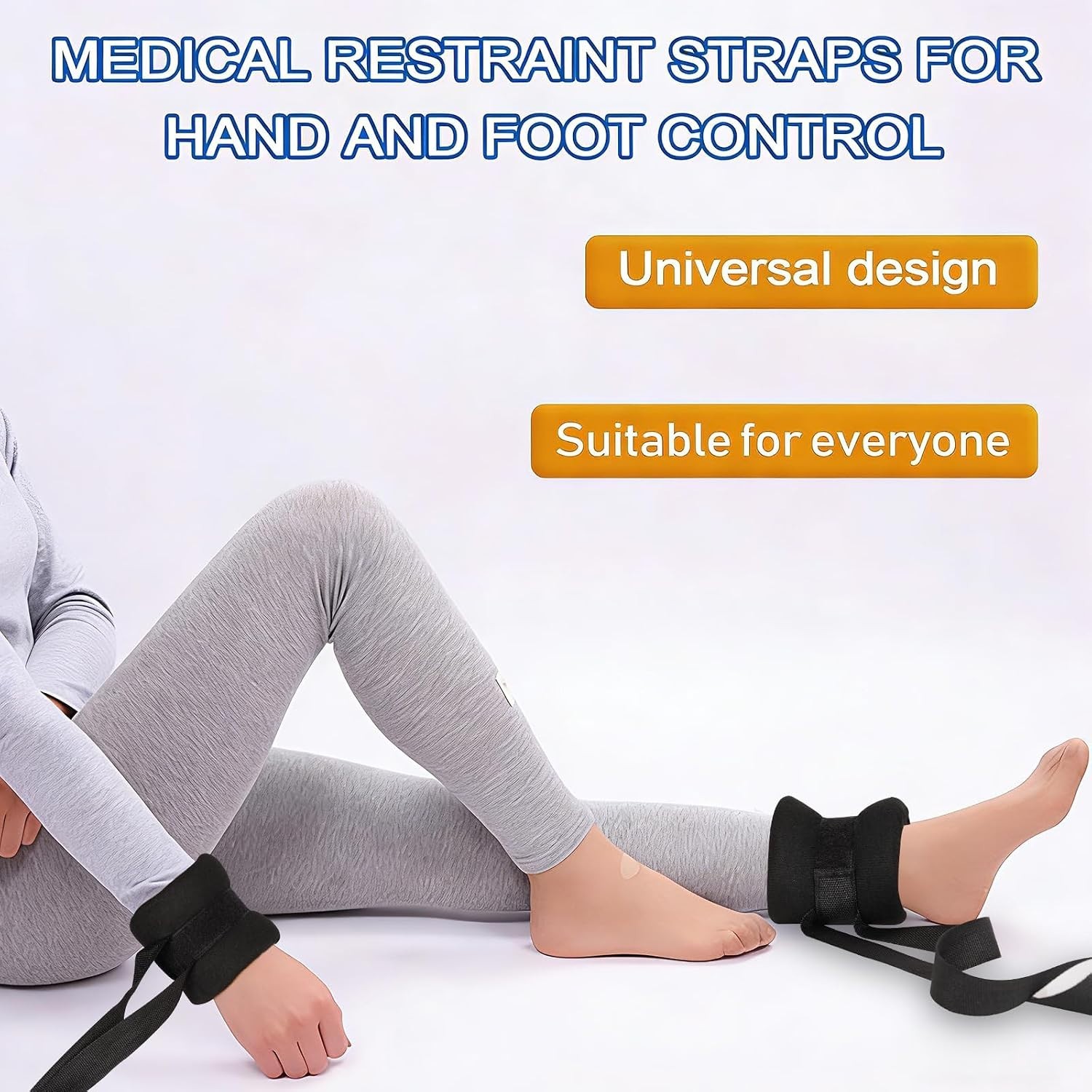 Universal 4Pcs Patient Restraints – Adjustable Sponge Holders for Safety