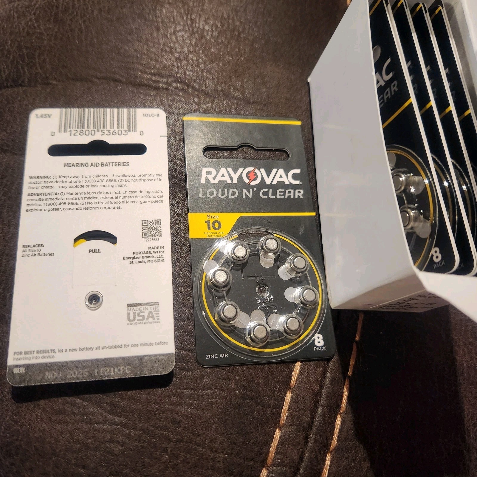 Rayovac Loud N Clear 10LC-8A Hearing Aid Batteries 11/25 exp. 9×8=72 Batteries
