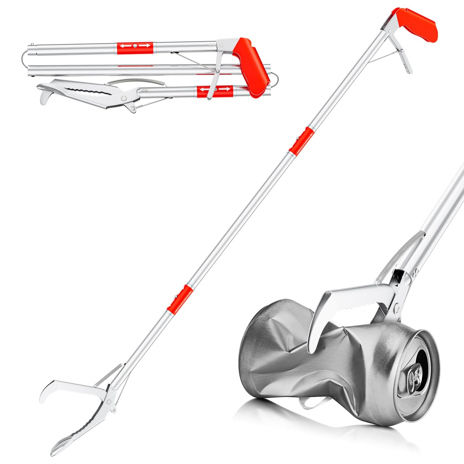 Grabber Reacher Tool, 50″ Foldable Snake Sliver