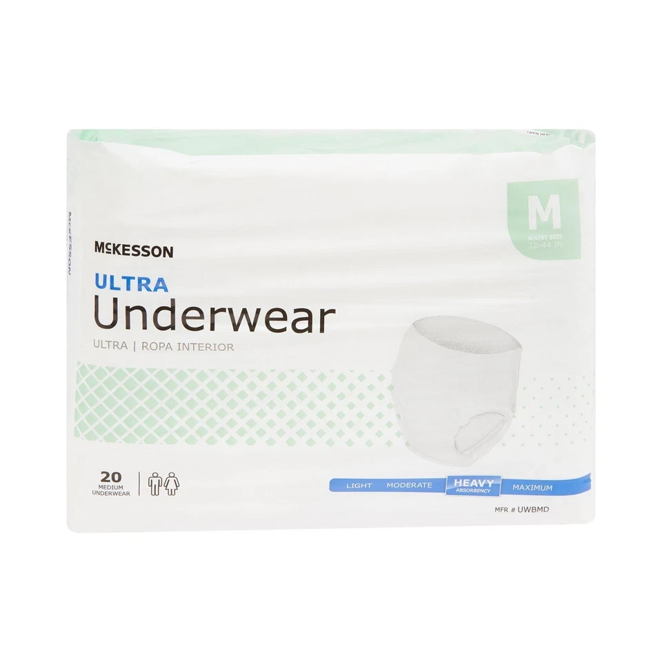McKesson Adult Disposable Pull On Up Underwear Diapers M Heavy Absorbency 20 Ct
