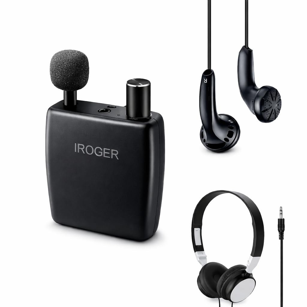 Hearing Amplifier for Seniors, Personal Sound Amplifier, Smart Auto-Gain, Direct