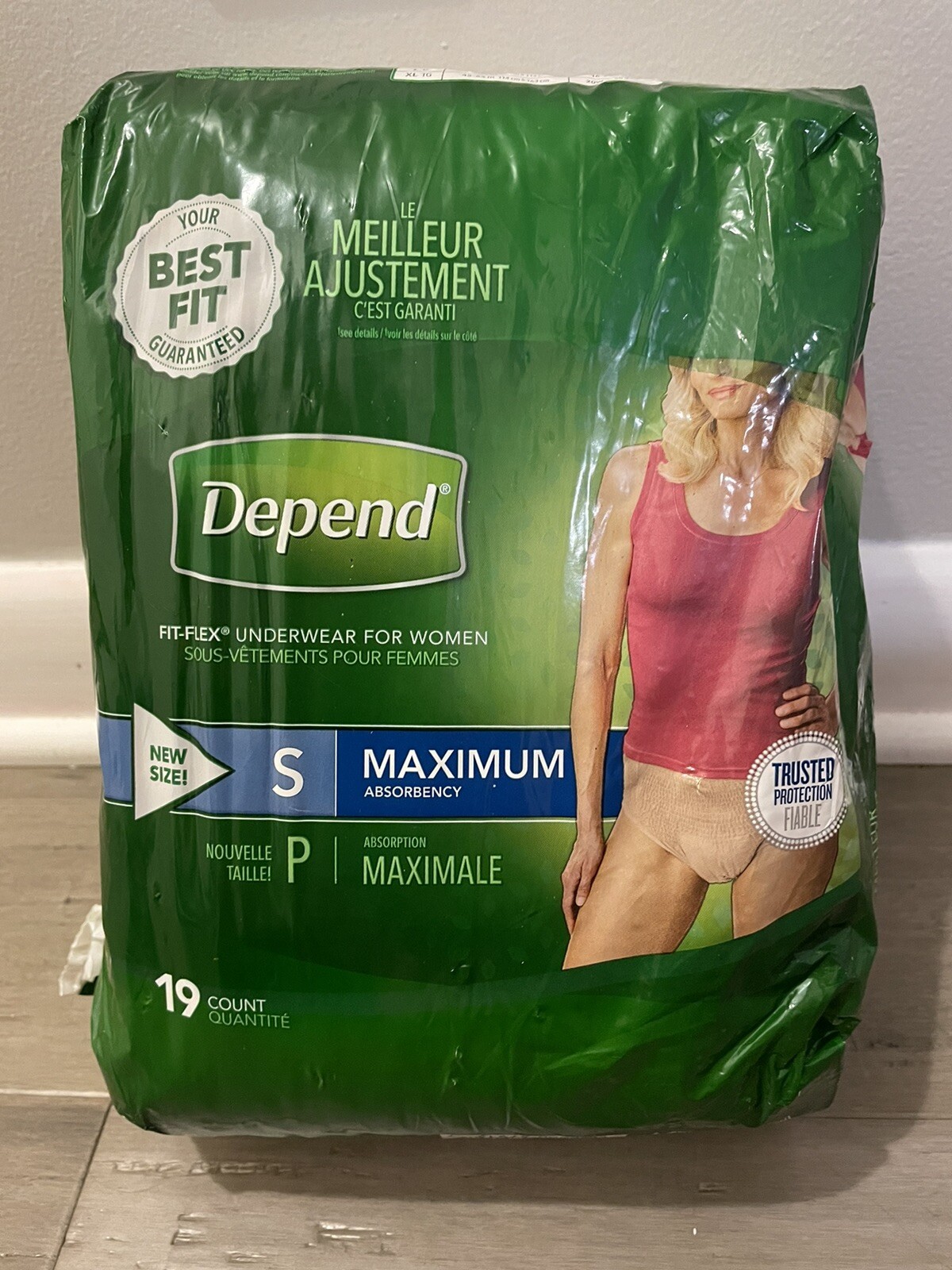 NEW Depend Fit-Flex Underwear Women’s Size Small Maximum Absorbency pack of 19