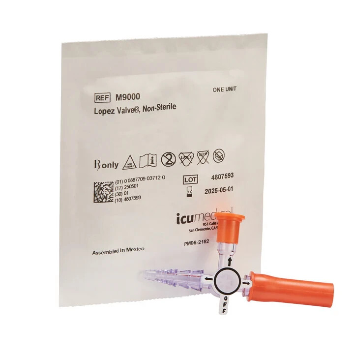 Lopez Valve Enteral G-Tube M9000 ICU Medical San Clemente, CA not Made with DEHP