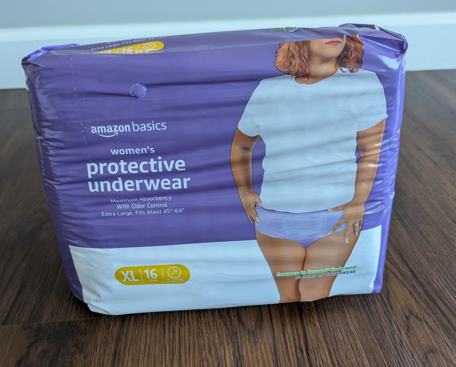 Amazon Basics Women’s Size: XL / 16 protective Underwear, Fits Waist 45-64″