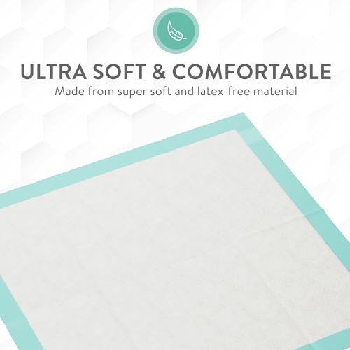 Super Absorbent Disposable Bed Pads 36×36, Pack of 50 with Adhesive, XXL Size