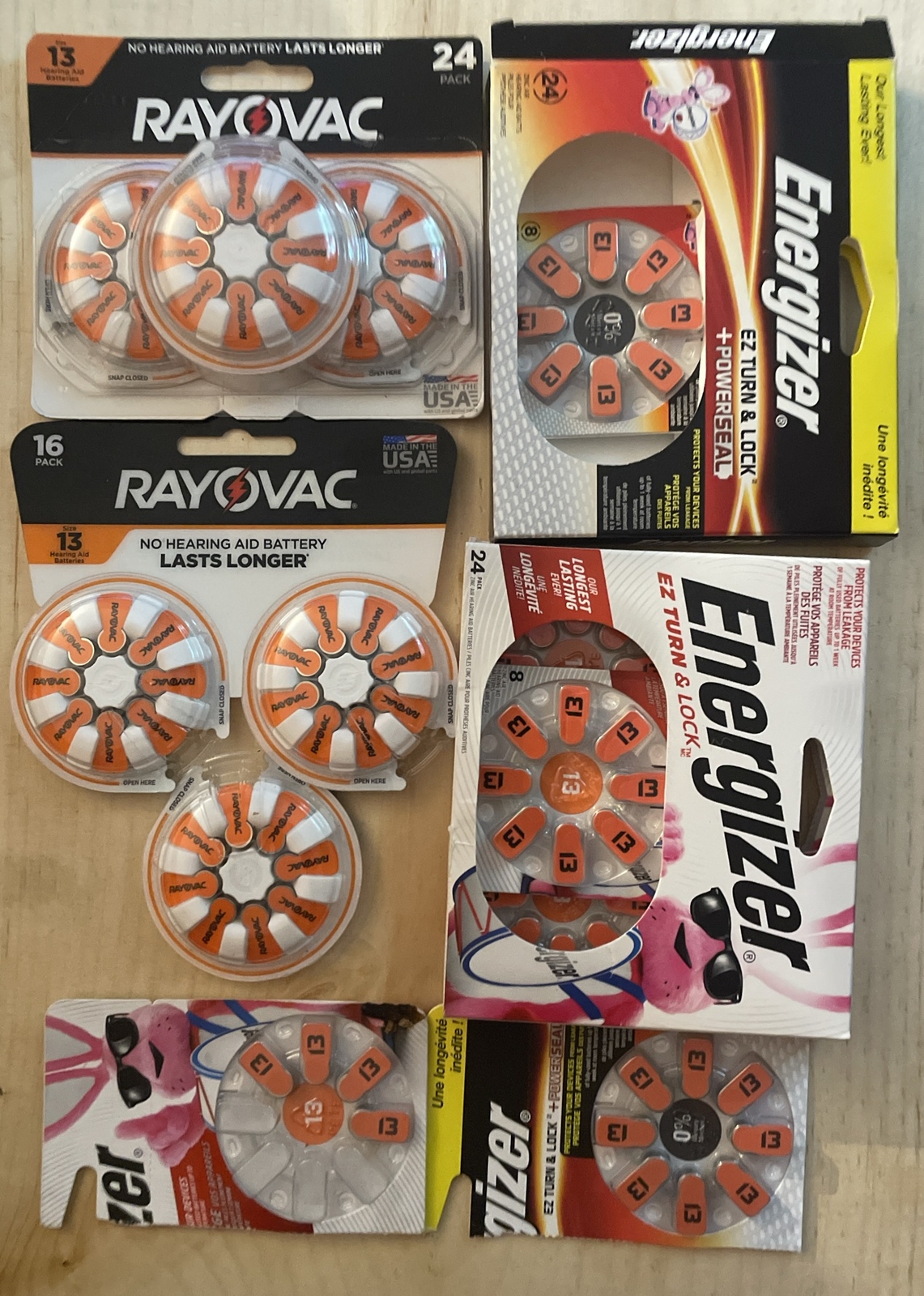 Variety Lot Hearing Aid Battery’s Size 13