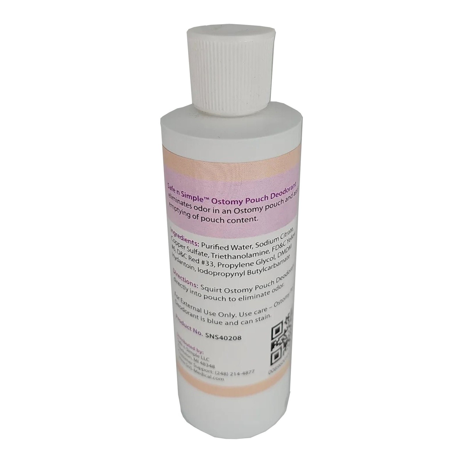 Safe n Simple Ostomy Appliance Deodorant 8 oz. Bottle SNS40208 1 Ct