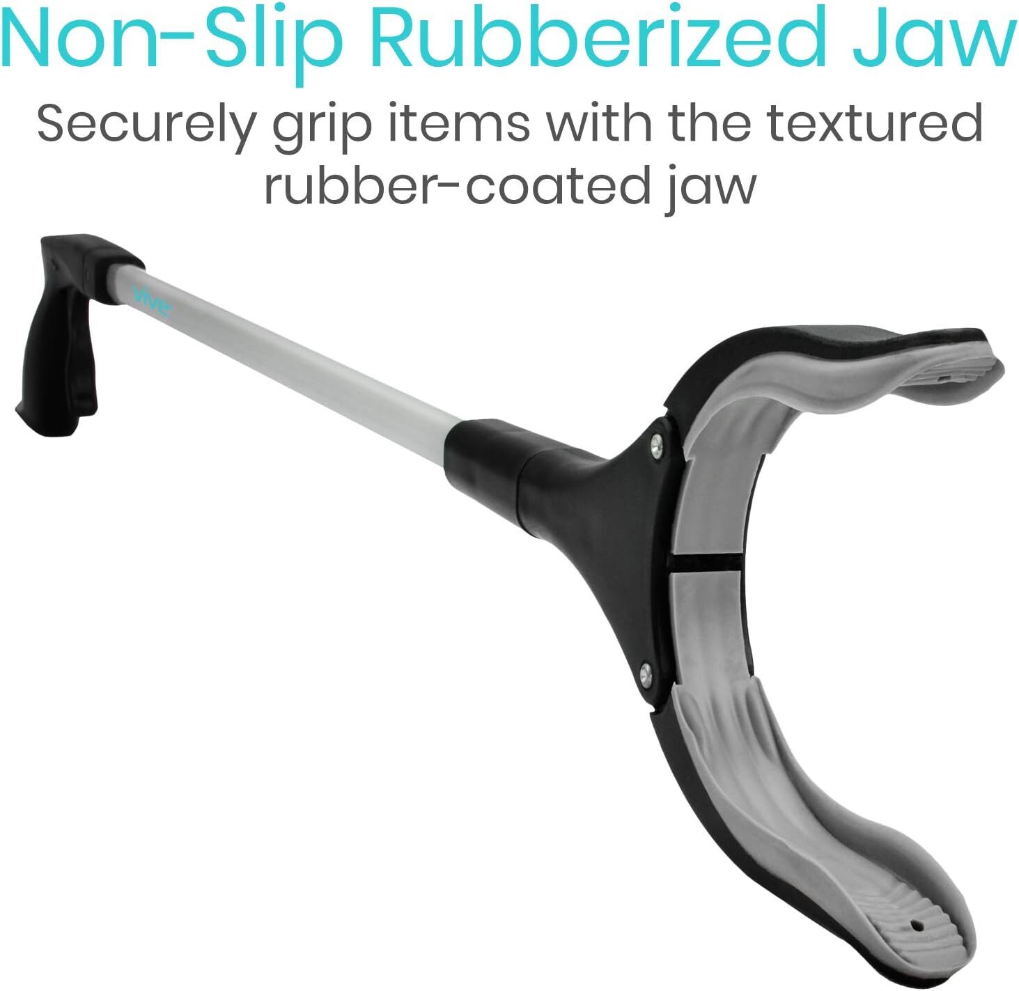 Vive 6 Foot Rotating Reacher Grabber Tool For Extended Reach And Mobility Aid