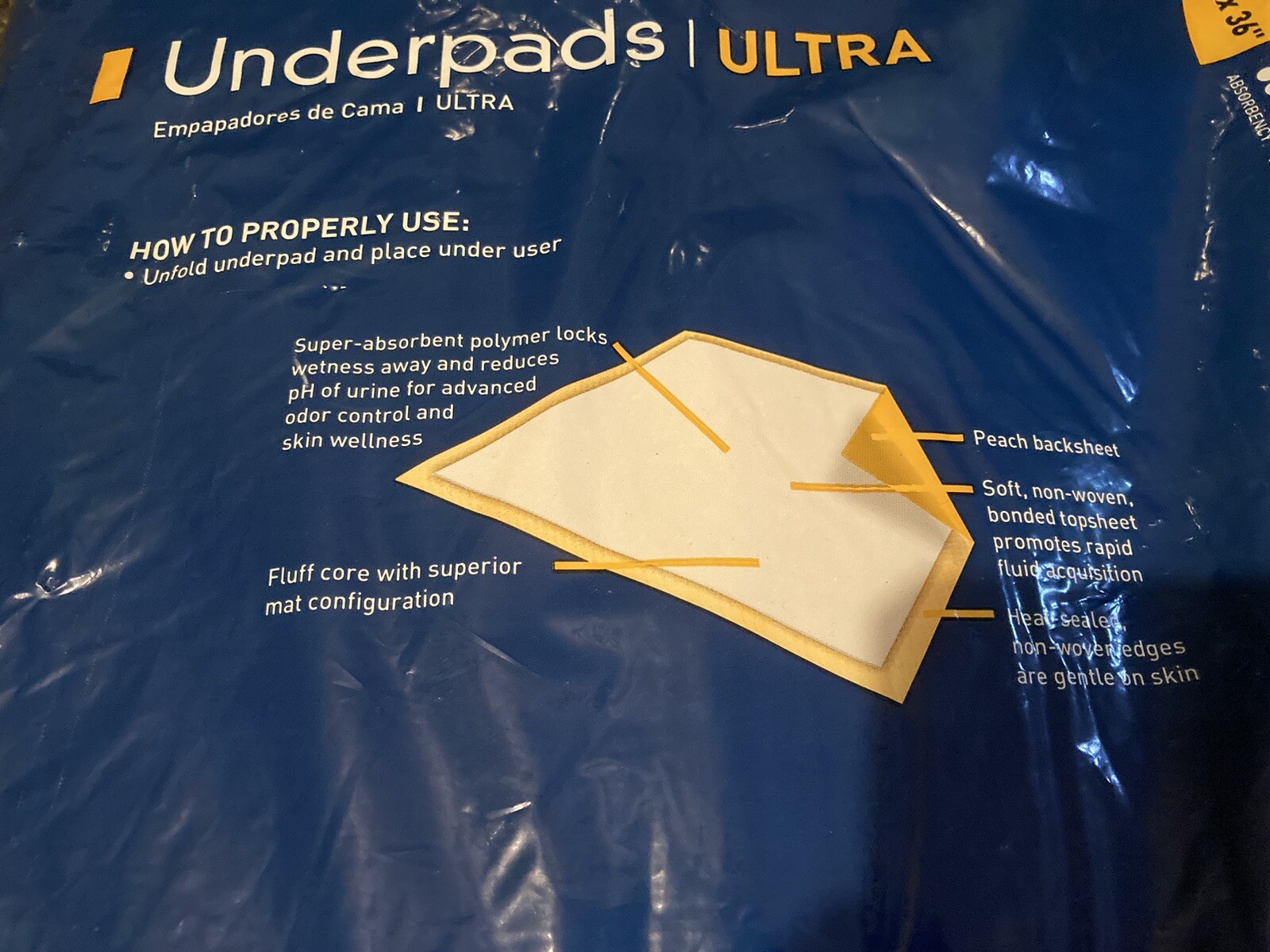 MCKESSON UNDERPAD ULTRA 36X36 BAG OF 5 Absorbent Sheet Incontinence