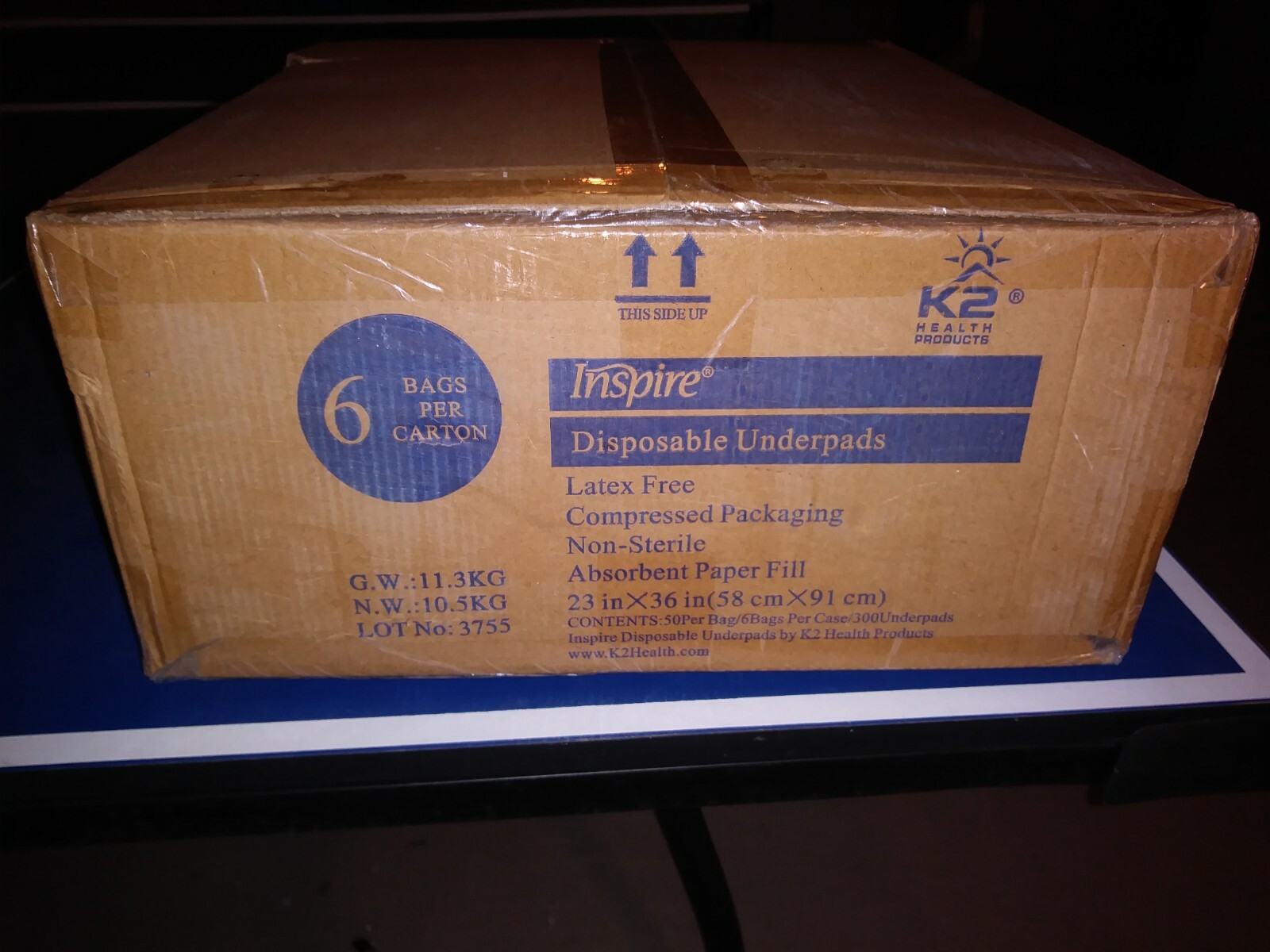 300 cts Brand New Inspire Disposable Underpads, 23 In x 36 In, Case of 300cts