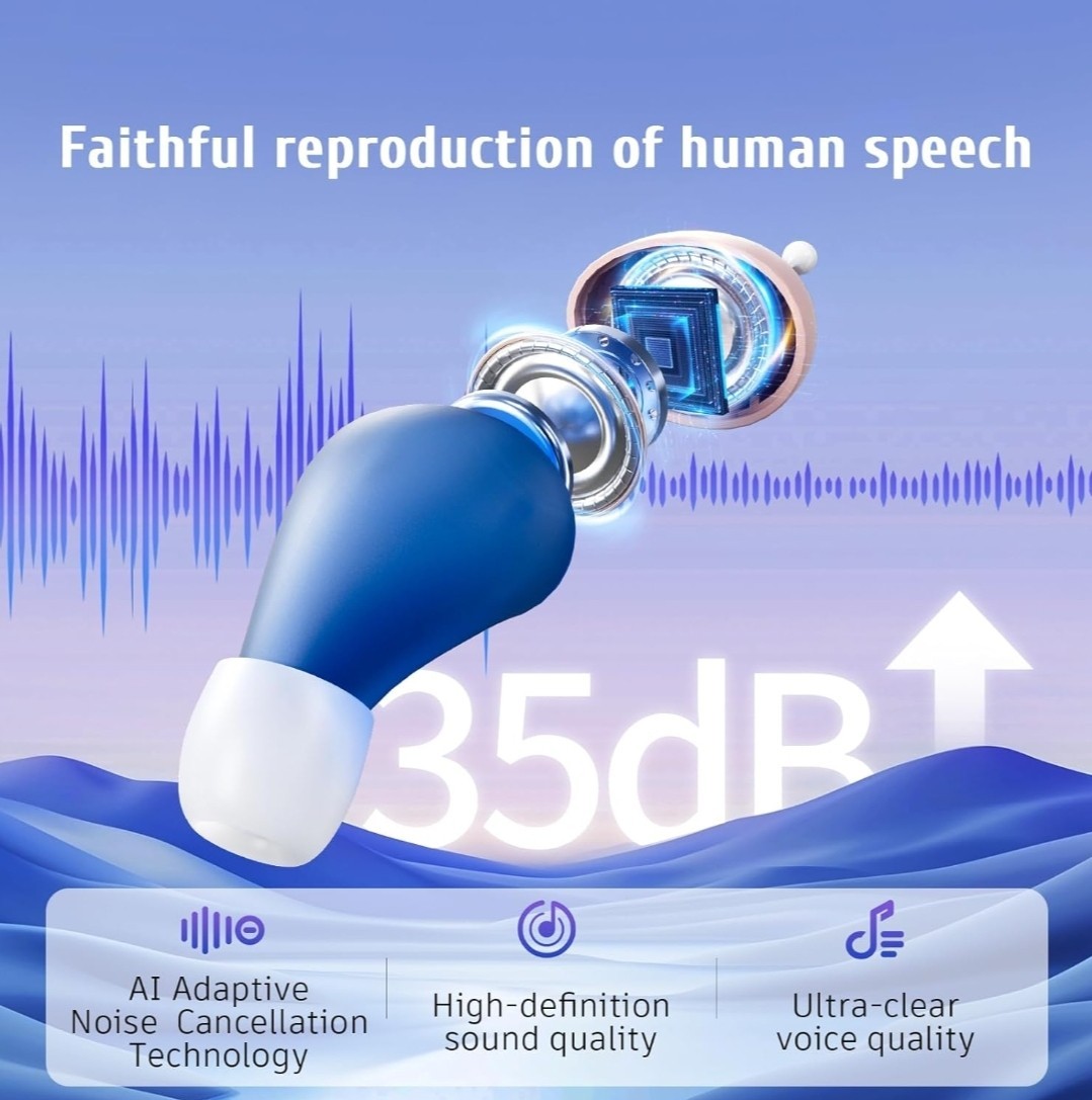 Rechargeable Hearing Aids for Seniors with Hearing Loss, SmartNoise…