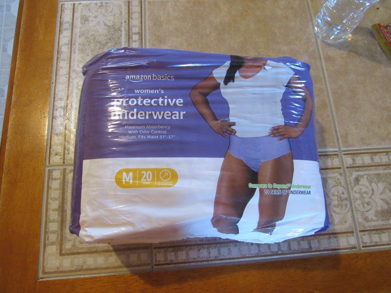 NEW Amazon basics Women’s Protective Underwear size Medium fits 31-37 Waist