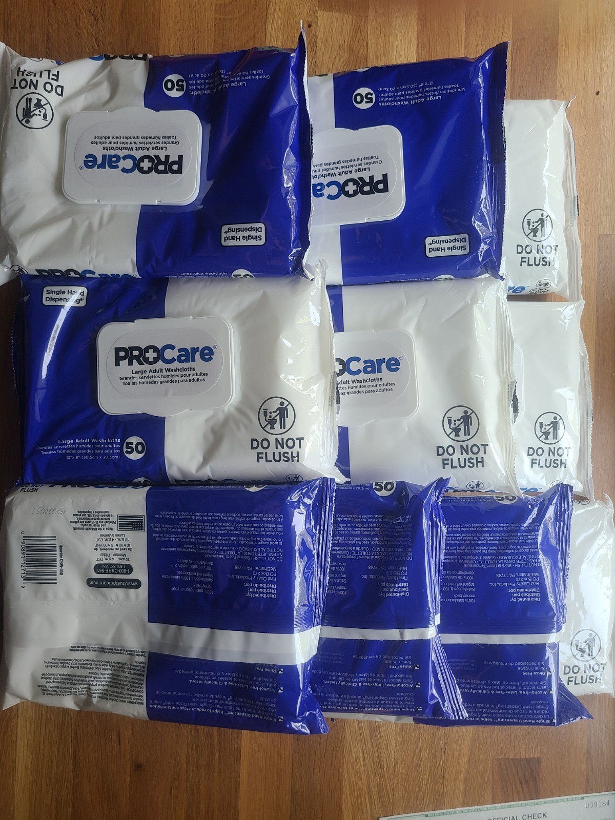 10 packs ProCare Adult Washcloth 50/pks 500 total, 12″ x 8″, Soft Pack CRW-050