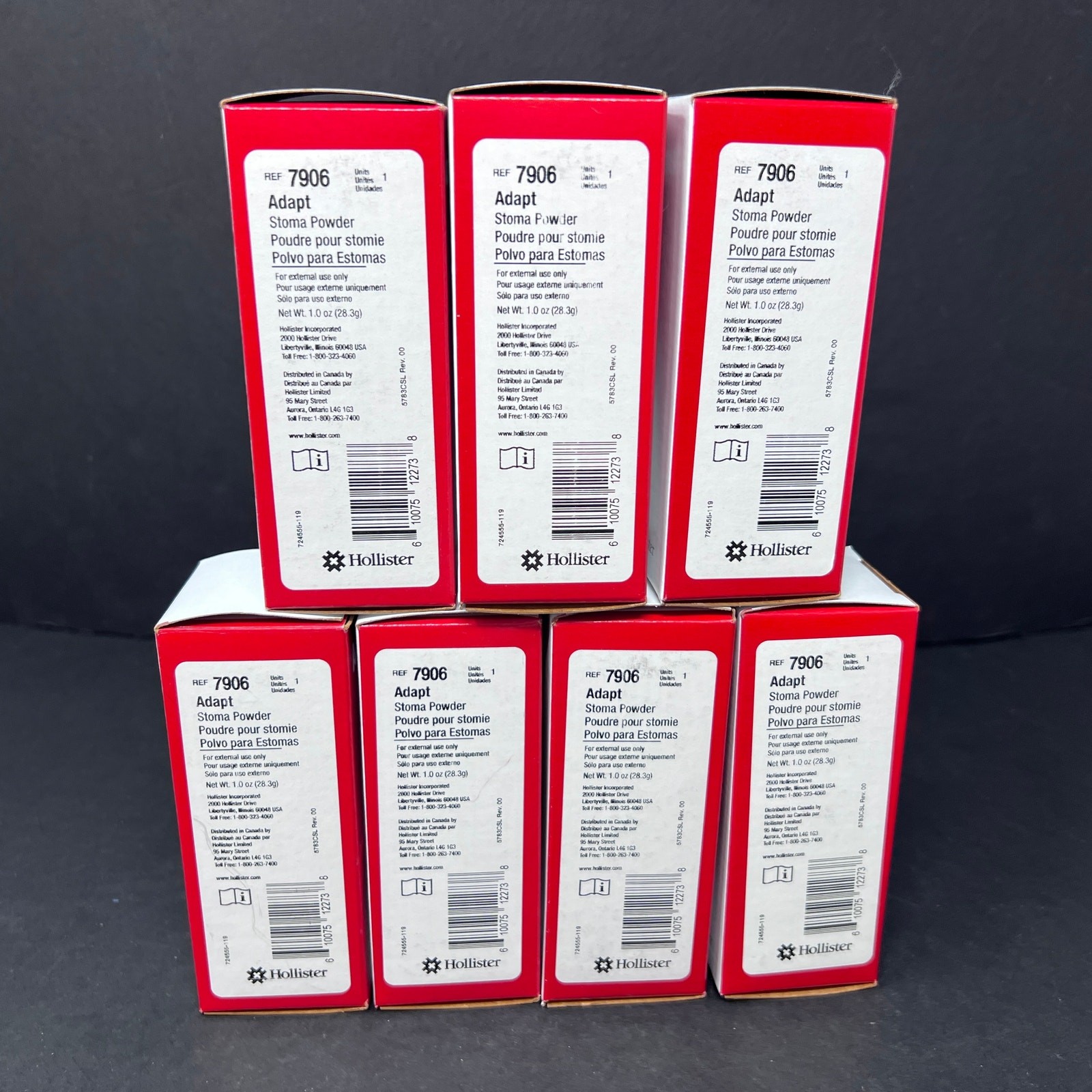 Hollister Adapt Stoma Powder 7906 LOT of 7 New 1.0 oz Bottle Exp 2025