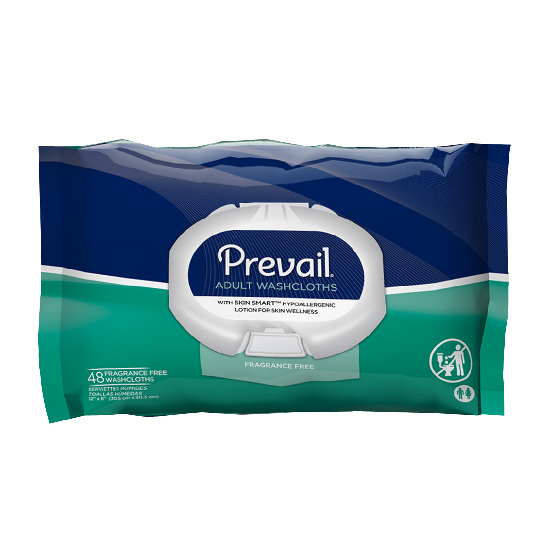 Prevail Personal Wipe, Soft Pack, Unscented, Pack of 48