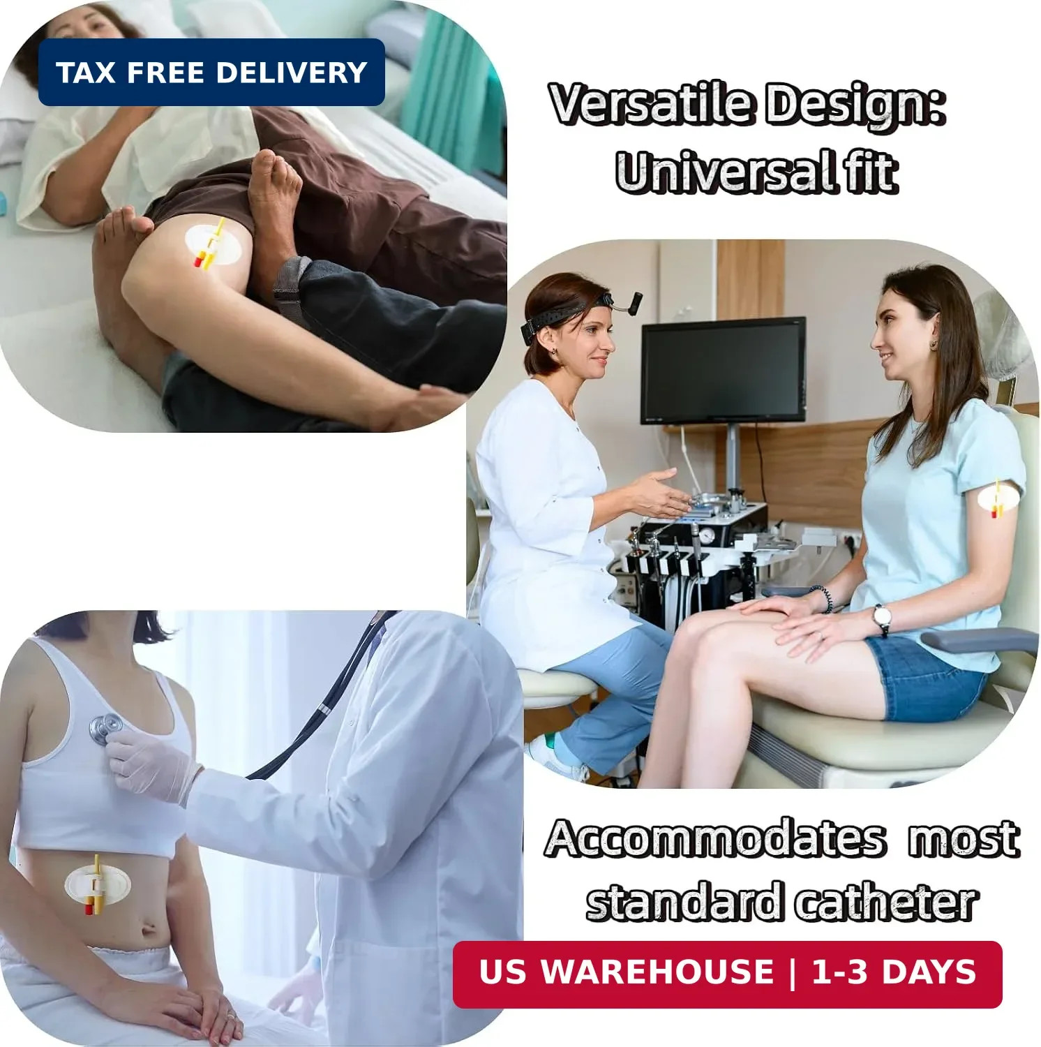 7 PCS Catheter Stabilization Device Individually Wrapped, Adhesive Holder for Ur