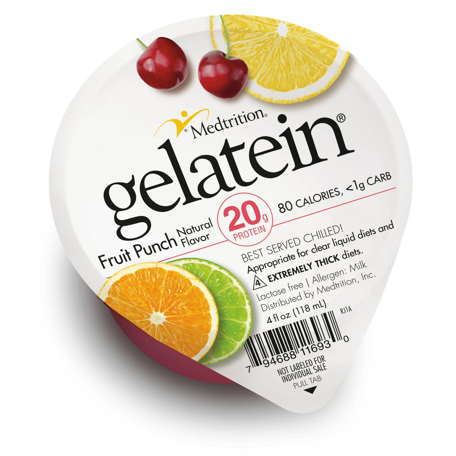 Gelatein Oral Supplement, Fruit Punch Flavor, 4 oz Cup