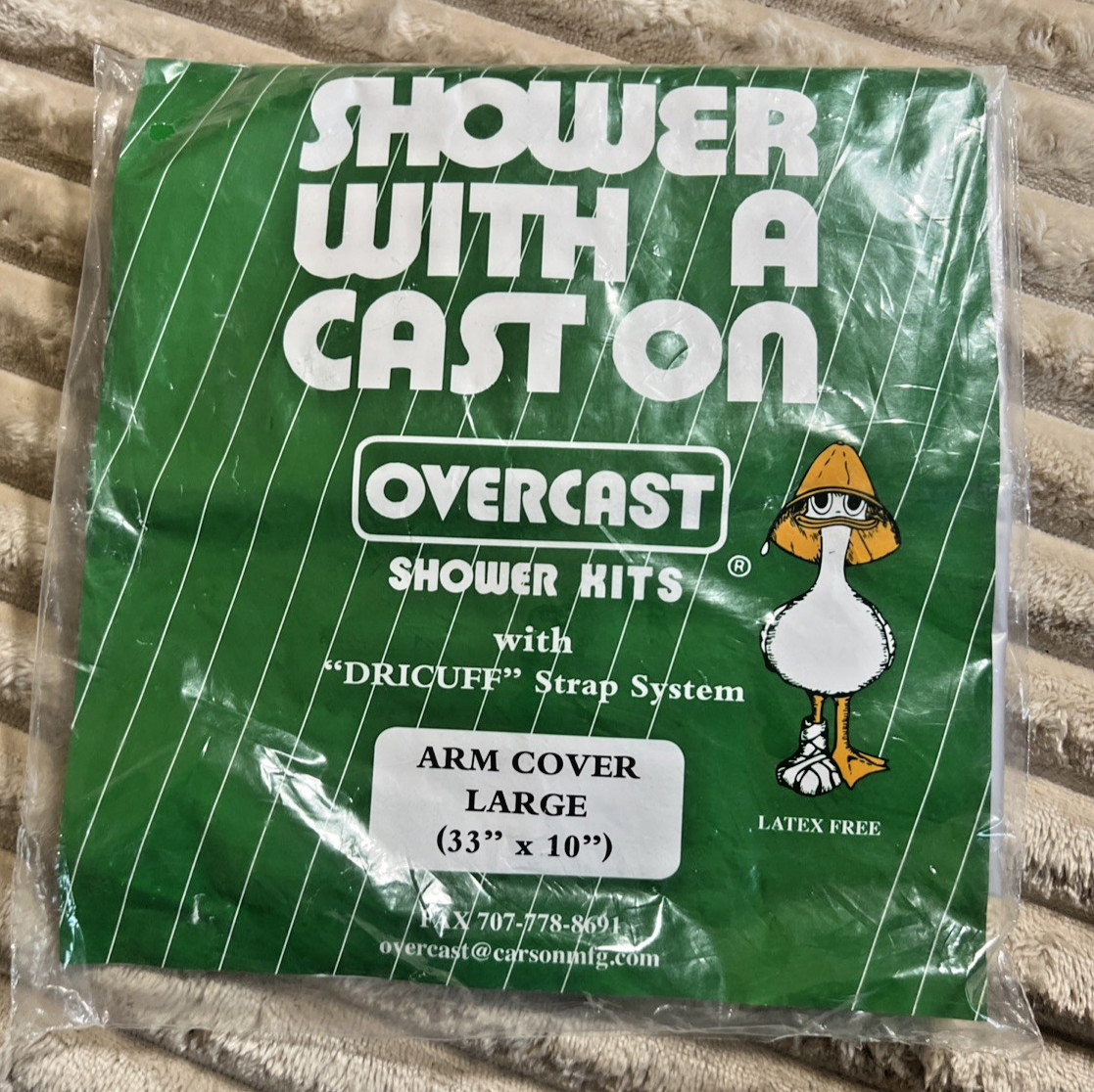 Vintage Shower with a Cast On Overcast Shower Kit DriCuff ARM Cover Sz Large New