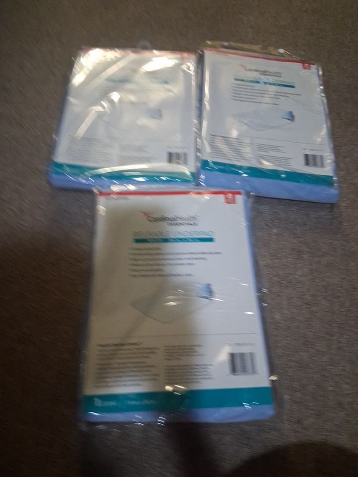 3 ReliaMed Reusable Washable Bed Pads Incontinence Underpads 34 X 36″ ZRUP3654R