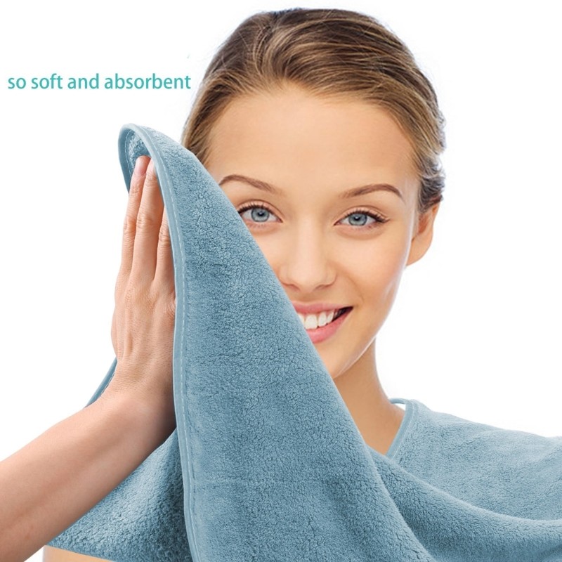 Coral Fleece Eating Garment Cover Adult Elderly Large Towel Bib for Men Women