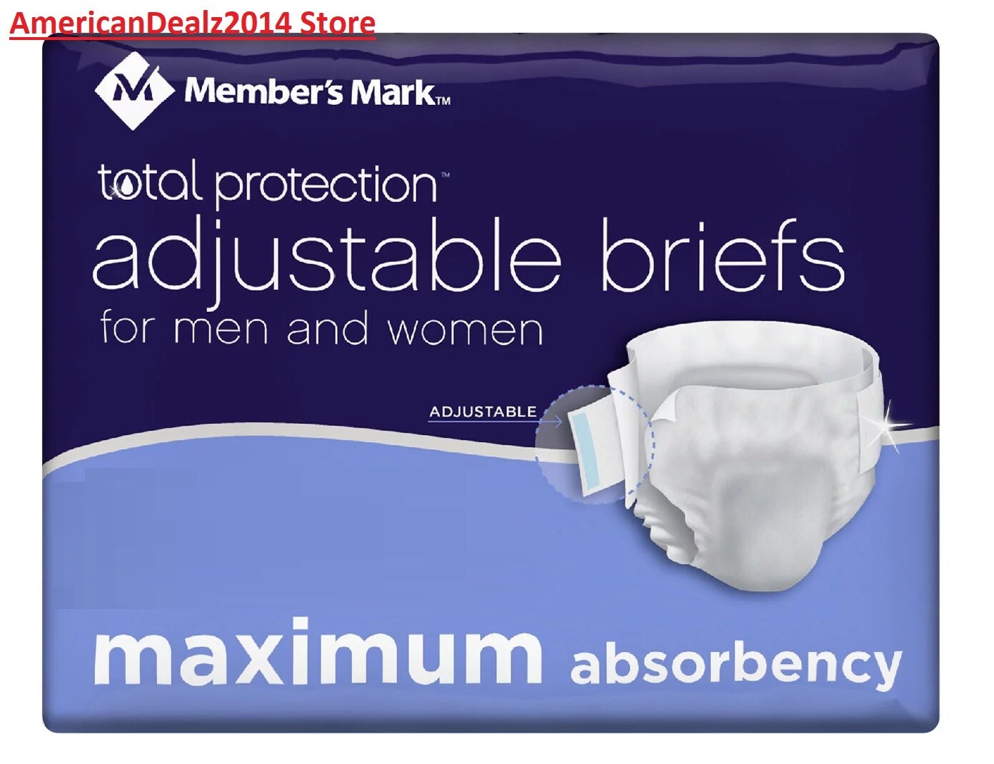 Member’s Mark Total Protection Unisex Briefs – Choose your size M, L, XL or XXL
