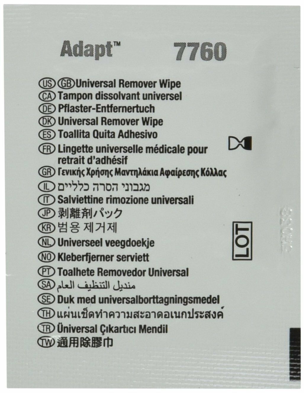Hollister 7760 No Sting Universal Remover Wipes for Adhesives and Barriers 50 Ct