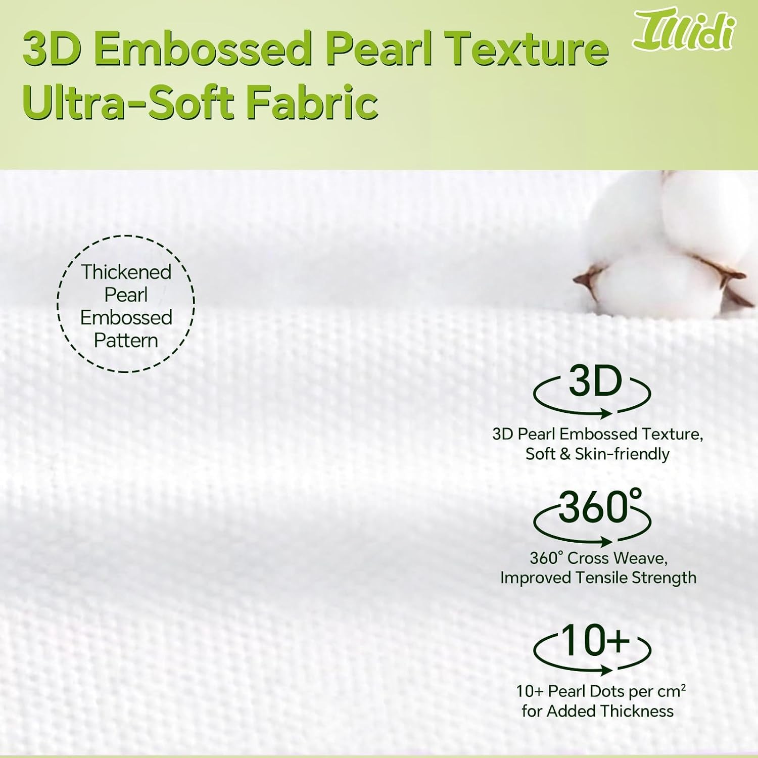 ILLIDI Compressed Towels, 50 Count Individually Wrapped Mini Tablets, Disposable