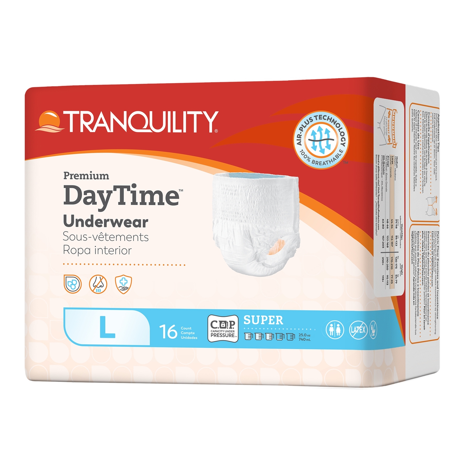 Tranquility Disposable Underwear Large Heavy 16 Ct