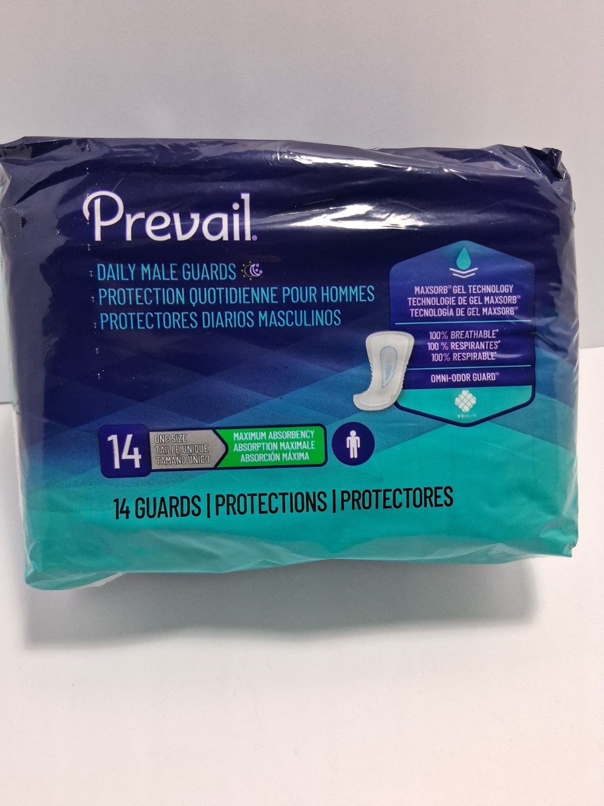 Prevail Daily Male Guards Incontinence Pads, 14 Count – 1 Pack (PV811) Free S/H