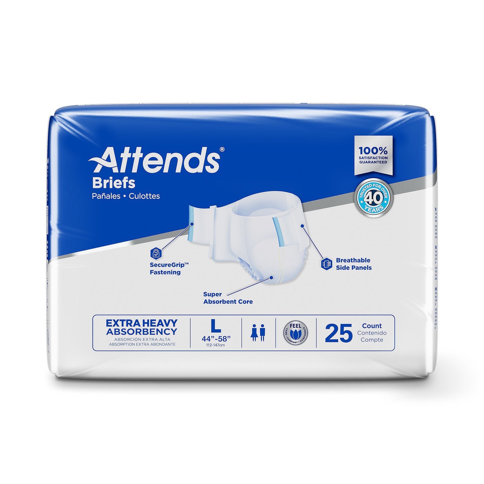 Attends Care Advanced Incontinence Brief L Breathable DDP30100 25 Ct