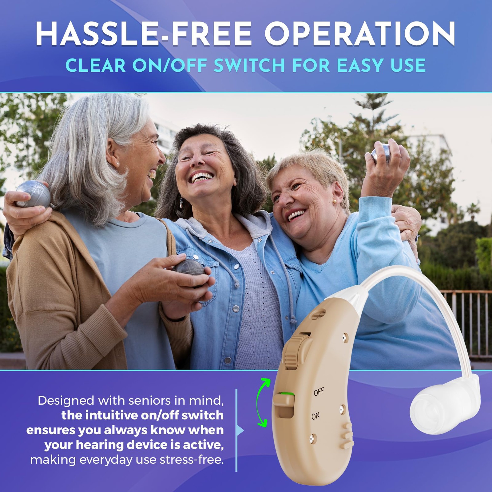 Digital Hearing Amplifier – Rechargeable Behind The Ear Personal Hearing