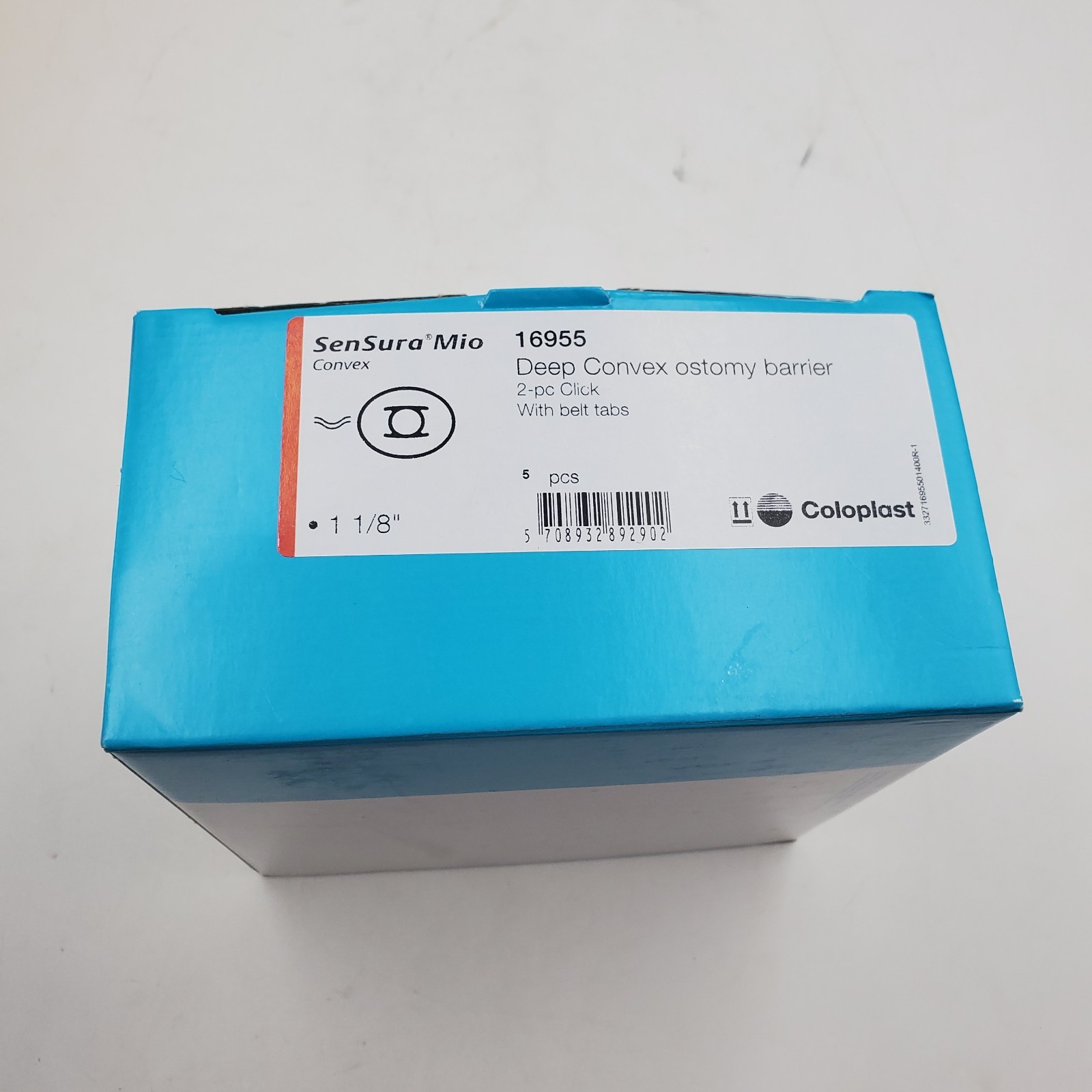 5 Coloplast SenSura Mio 16956 Deep Convex Ostomy Barrier 2-pc 1-1/8″ ~2026