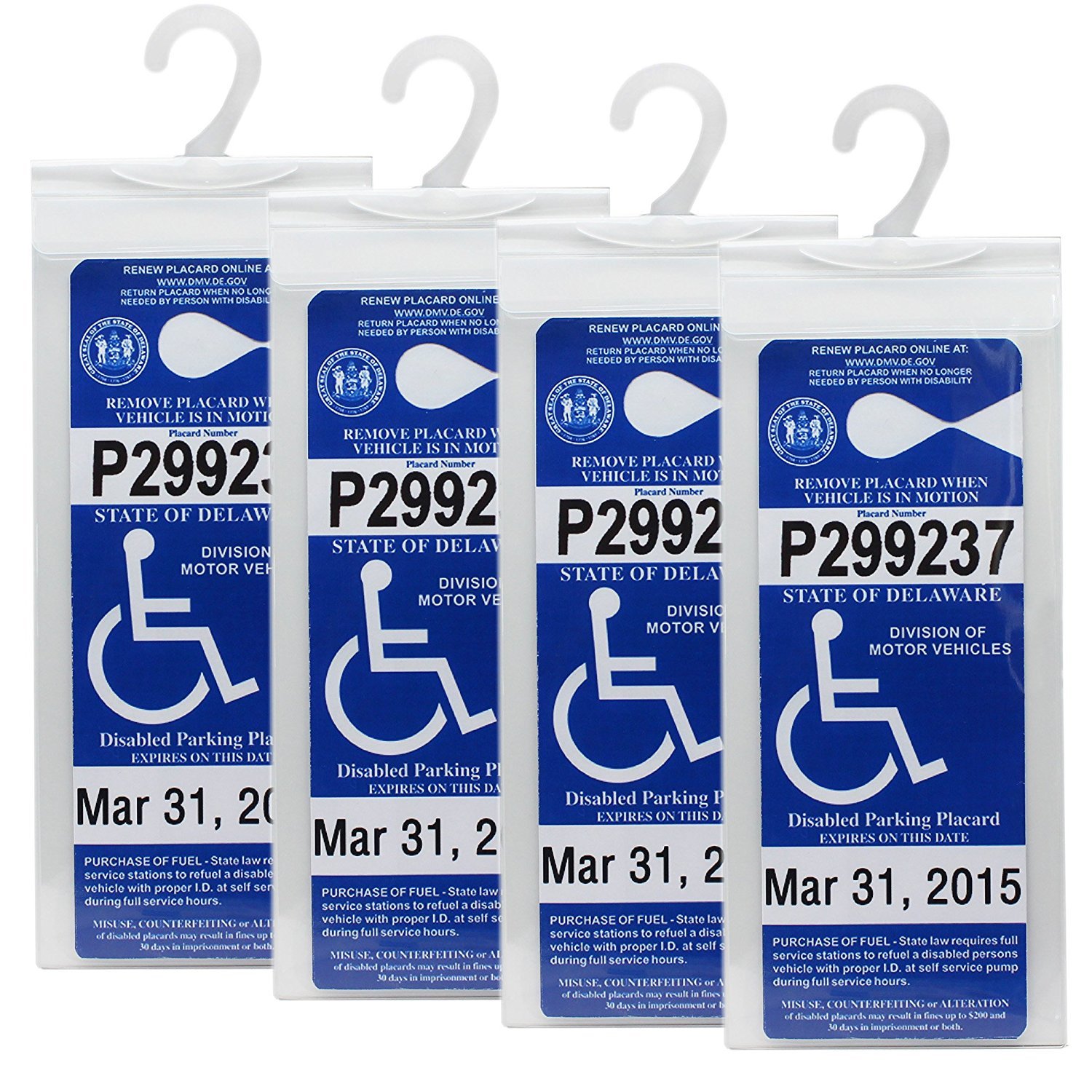 2/3/4Pcs Handicap Parking Permit Protector Cover Disabled Parking Placard Holder