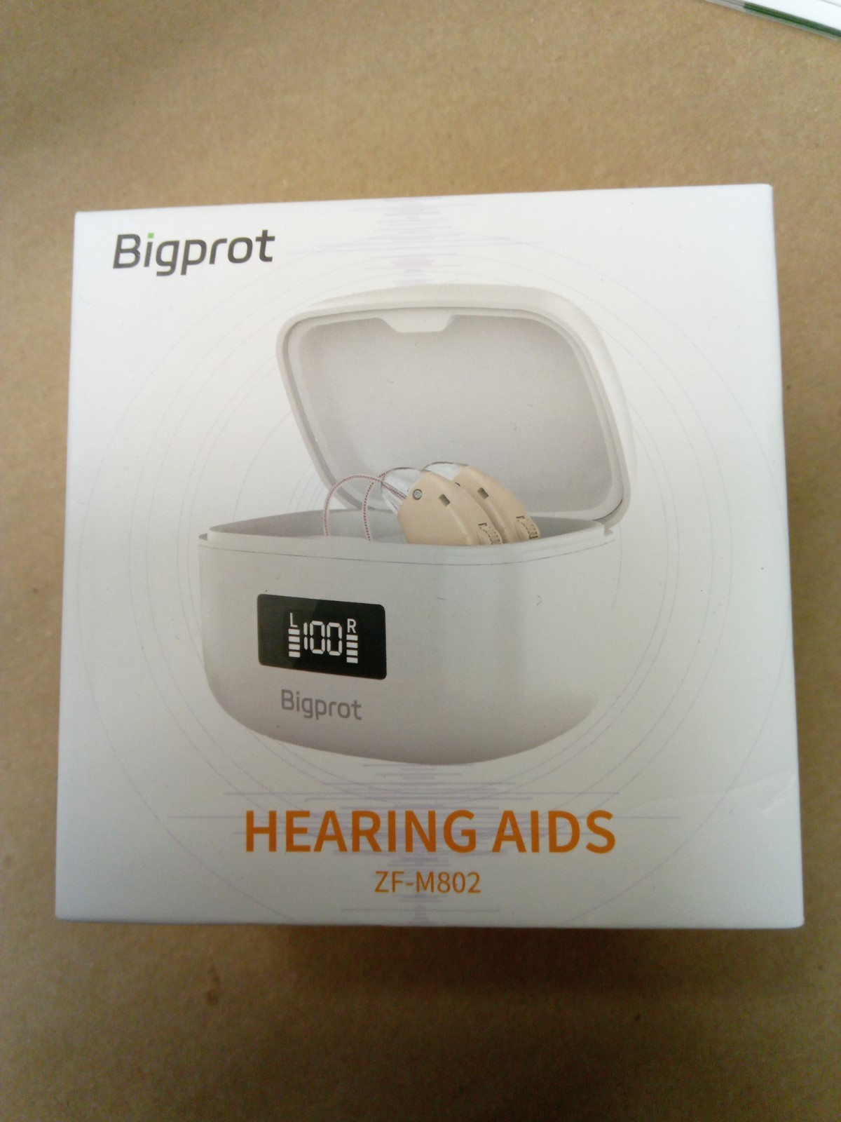 Bigprot ZF-M602 Rechargeable CIC Hearing Aid Noise Reduction Memory White Case