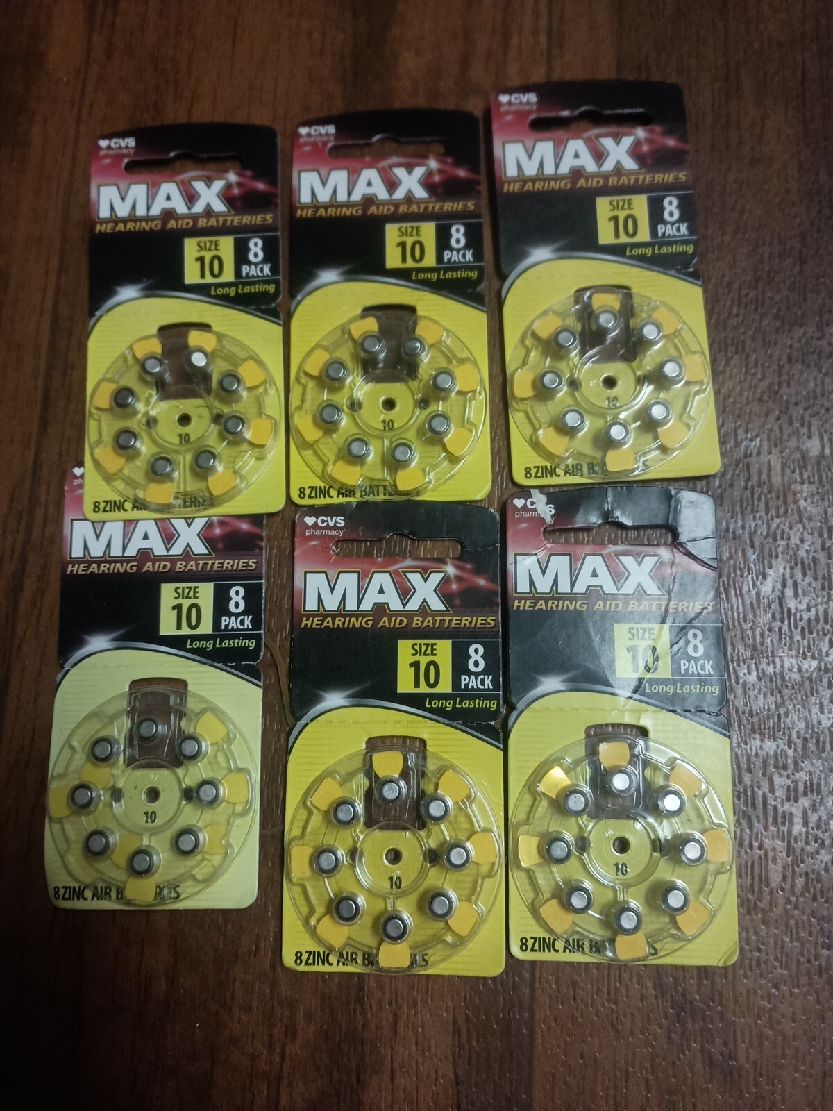 Lot Of 48 CVS MAX Size 10 Hearing Aid Zinc Air Long Lasting Batteries (exp 2027)