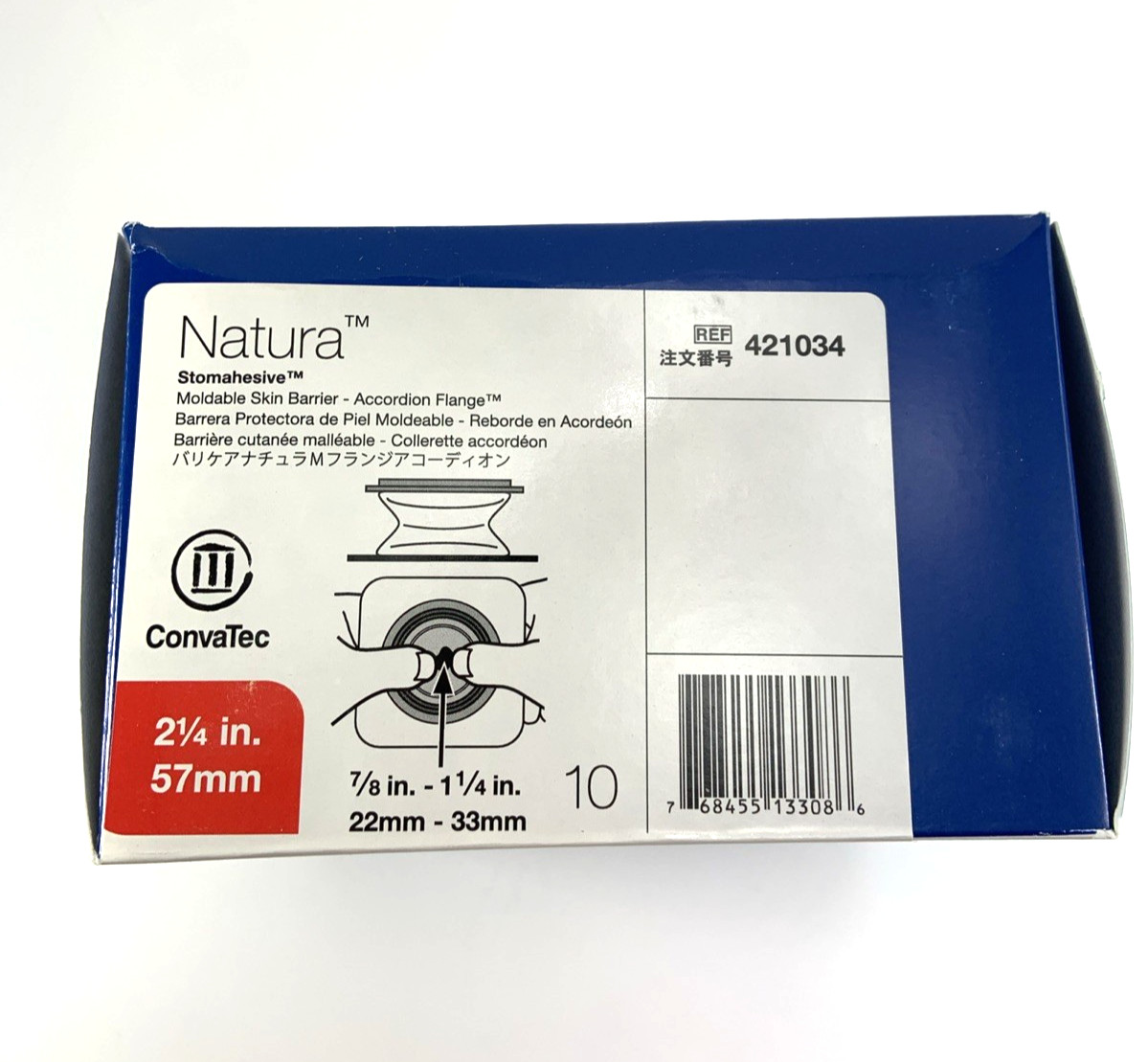 10 ConvaTec 421034 Sur-Fit Natura Stomahesive 2-1/4” (57mm) Exp 2028-29