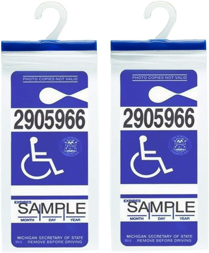Handicap Parking Placard Holder – Disabled Parking Permit Holder Hanger Sleeve w