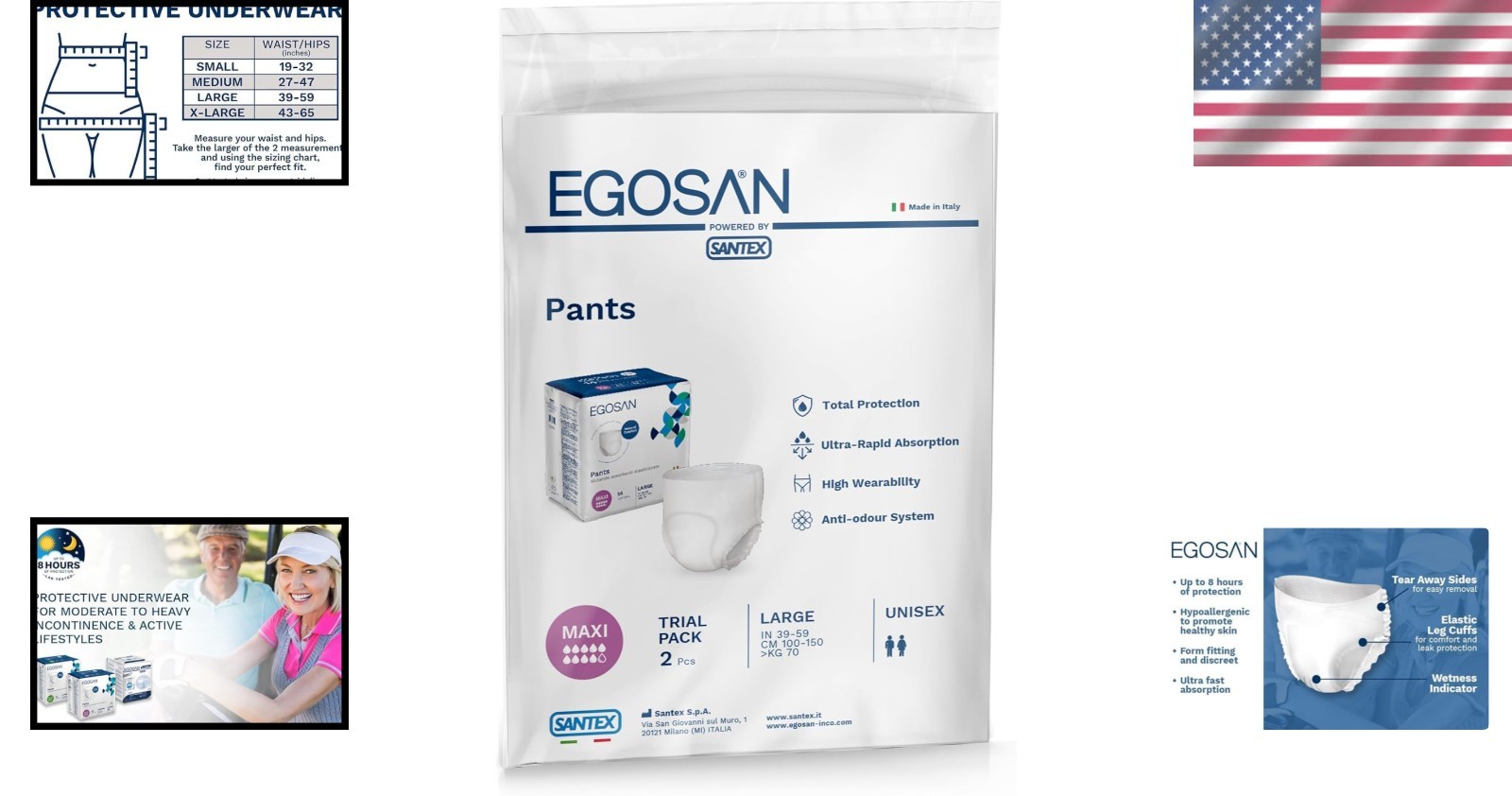 Maxi Incontinence Underwear Pull-Ups – 2 Count Large, Ultimate Comfort & Prot…