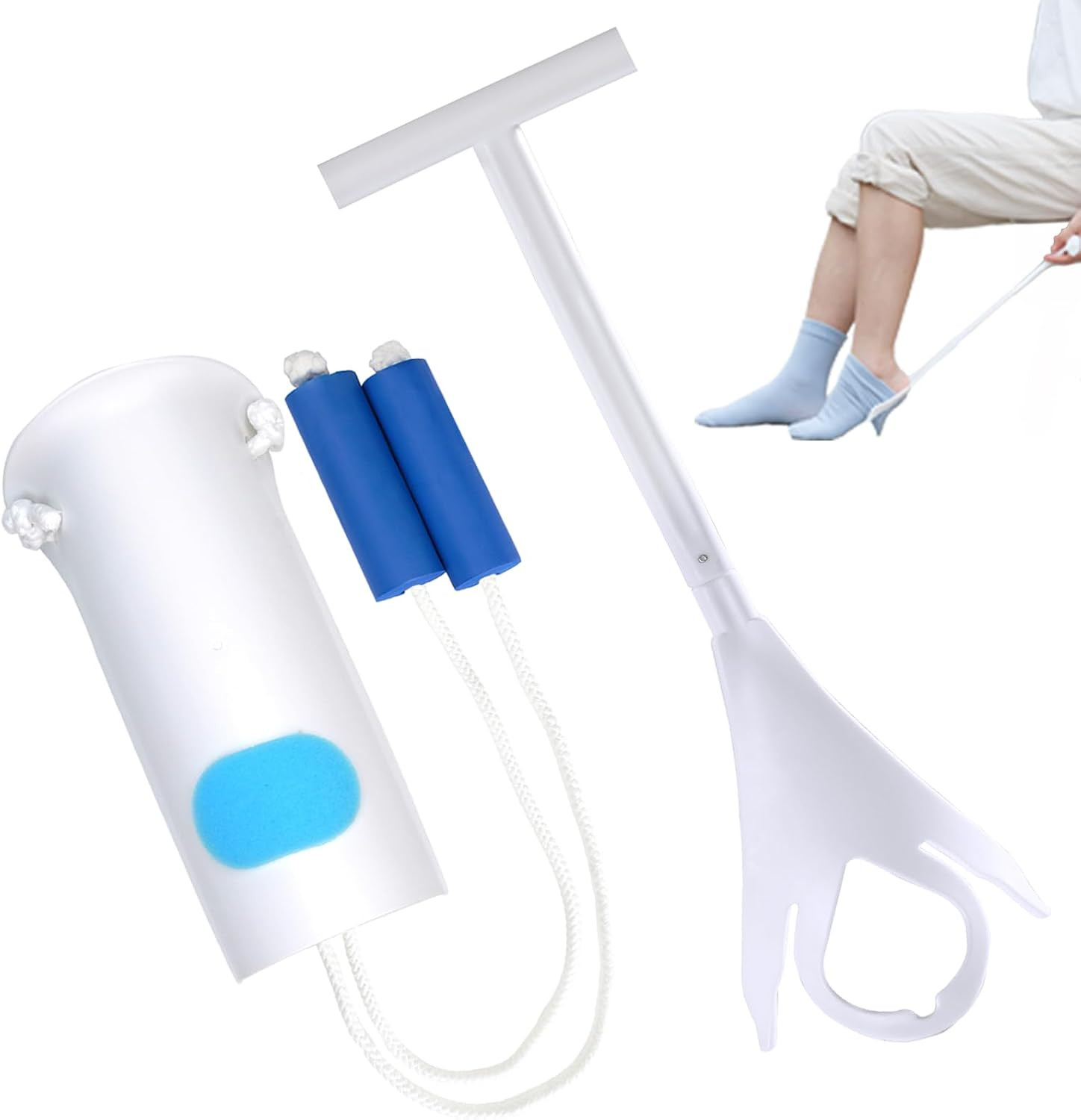 Sock Aid Kit, Sock Puller Aid Easy on and Off, Sock Assistant Device No Bending,
