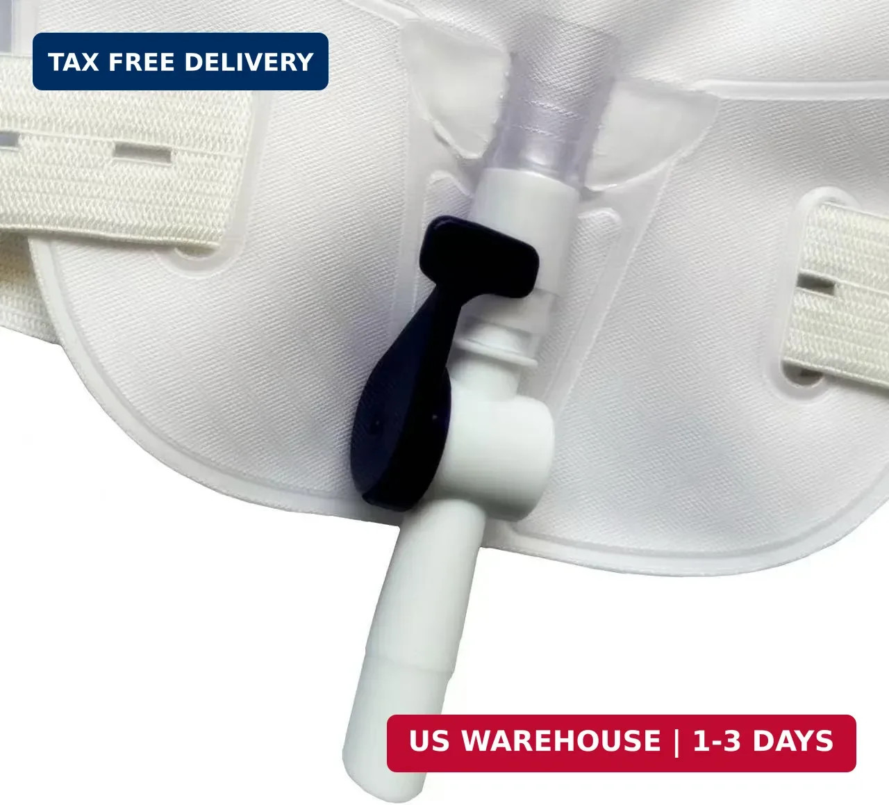 lifevv 4 Pack 750ml Catheter Leg Bag Urinary Drainage Bag, Anti-Reflux Valve, Cl