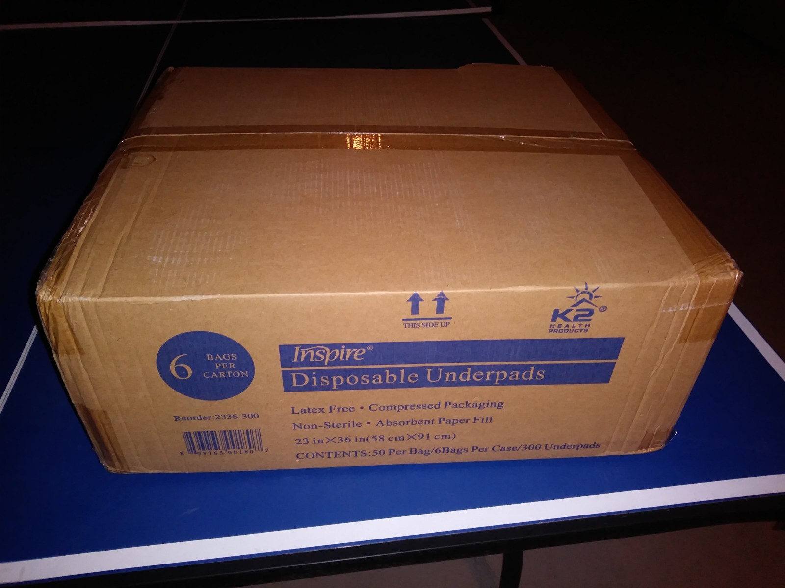 300cts Brand New Inspire Disposable Underpads 23 Inches x 36 Inches,Case of 300