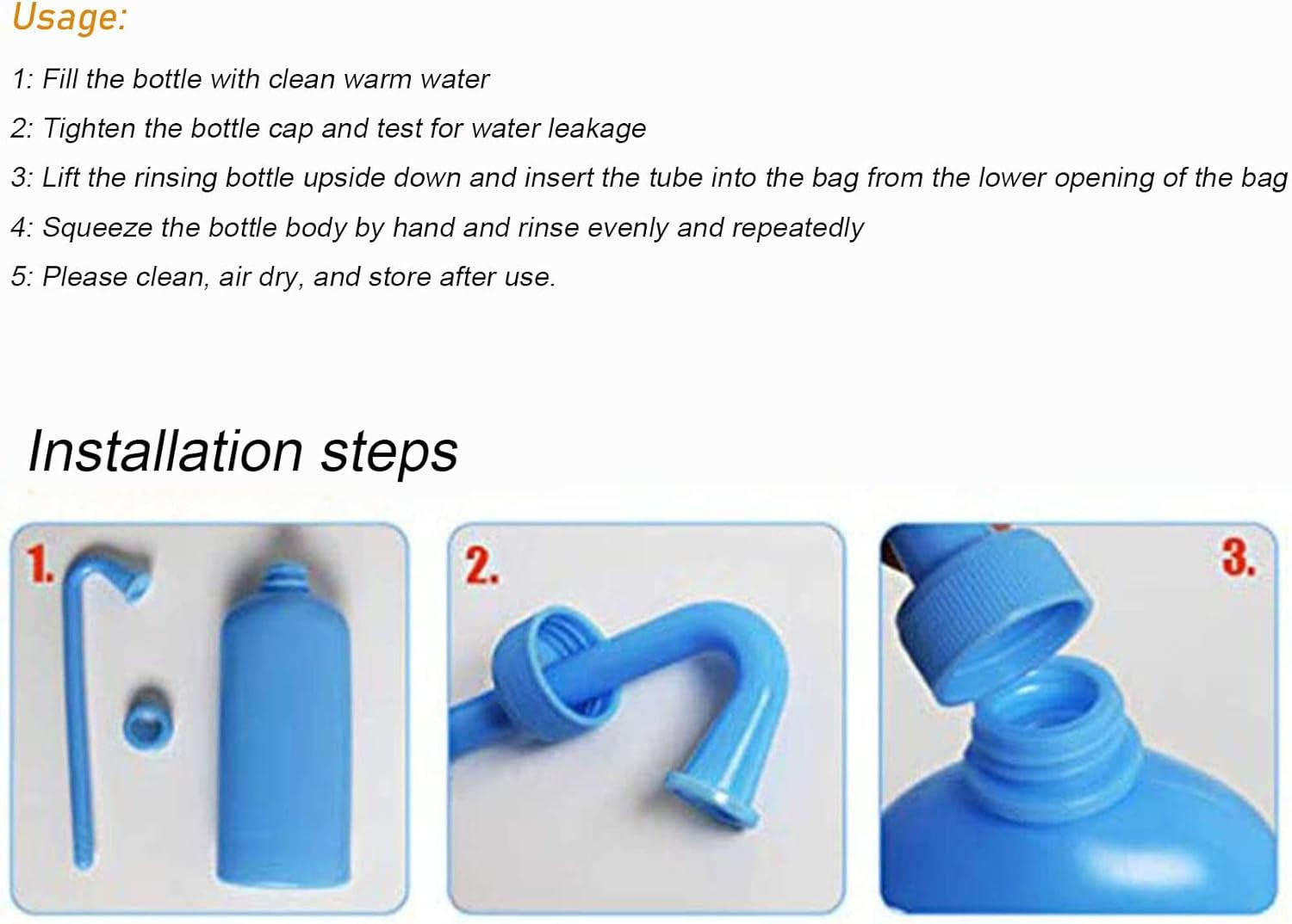 2PCS Colostomy Bag Cleaning Tool, Cleaning Bottle for Colostomy Bag Plastic W…
