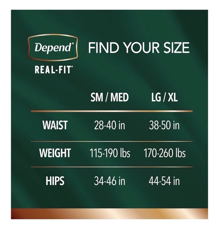 Depend Real Fit Incontinence Underwear for Men – Maximum Absorbency – L/XL