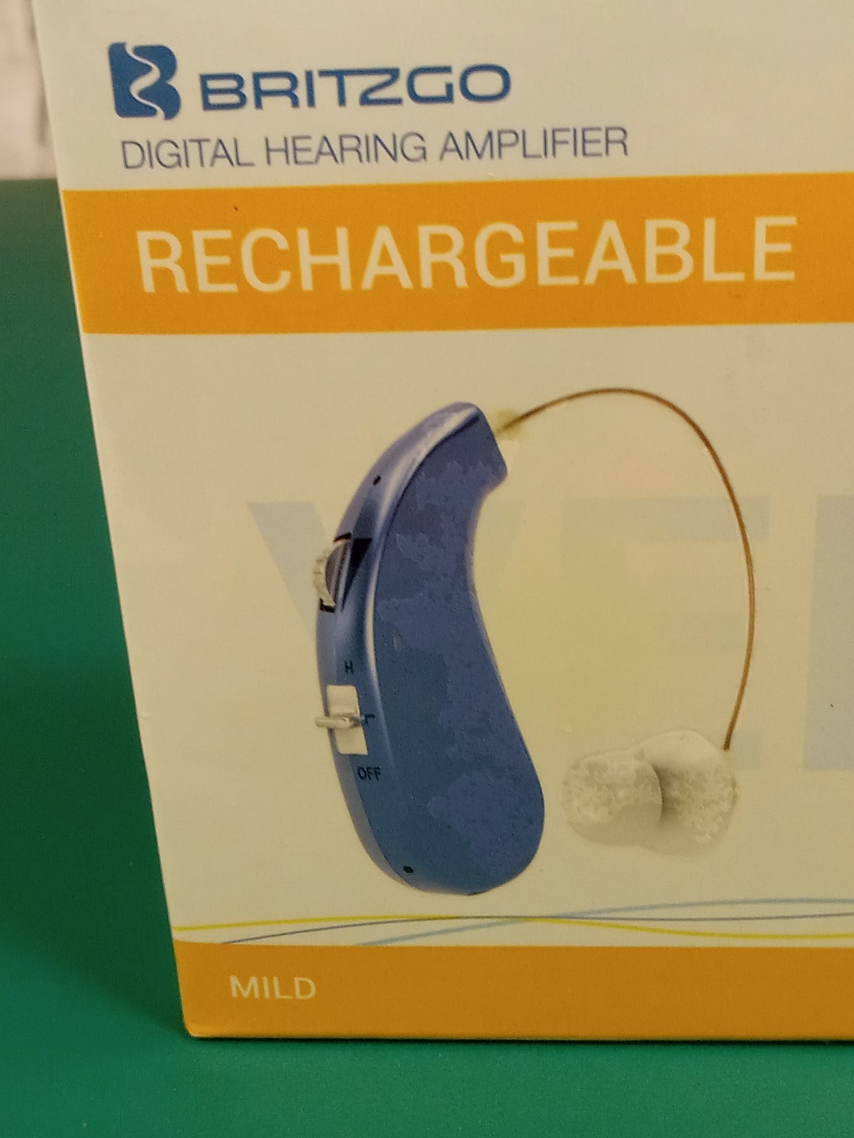 Britzgo Entry Level Rechargable Digital Hearing Amplifier Bha-203, Blue,