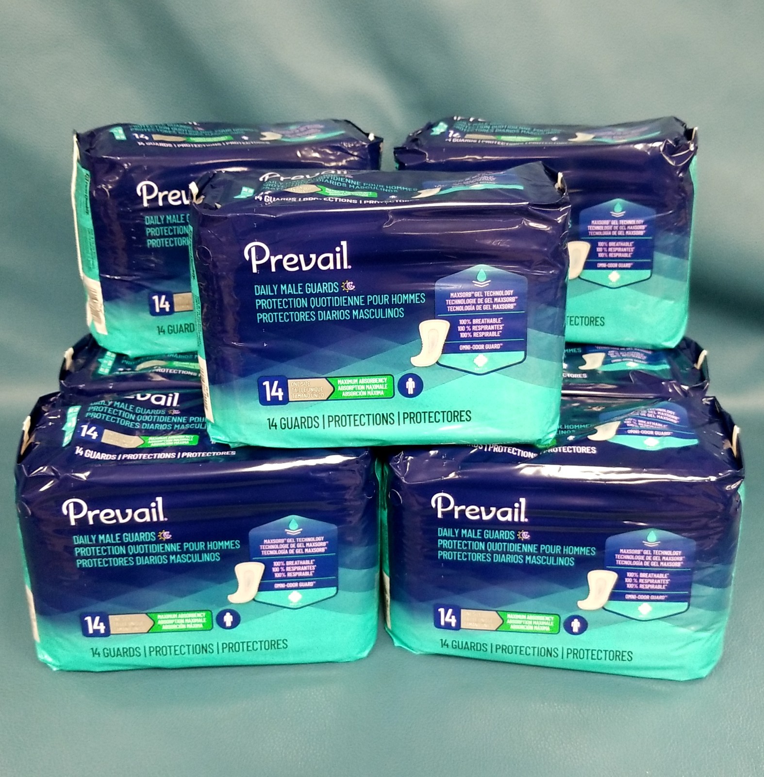 Prevail Daily Male Incontinence Guards Bulk Pack 126 Total Max Absorbency