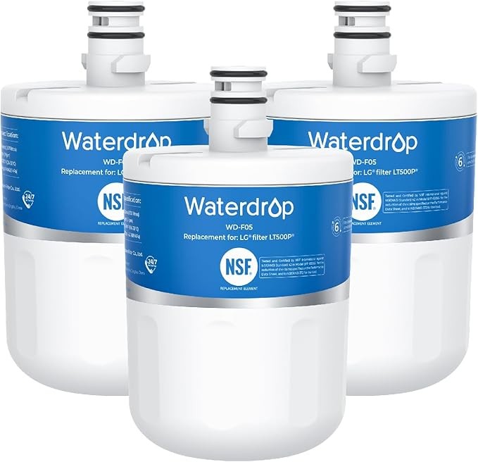 Waterdrop 5231JA2002A Refrigerator Water Filter Replacement for LG LT500P 3 Pack