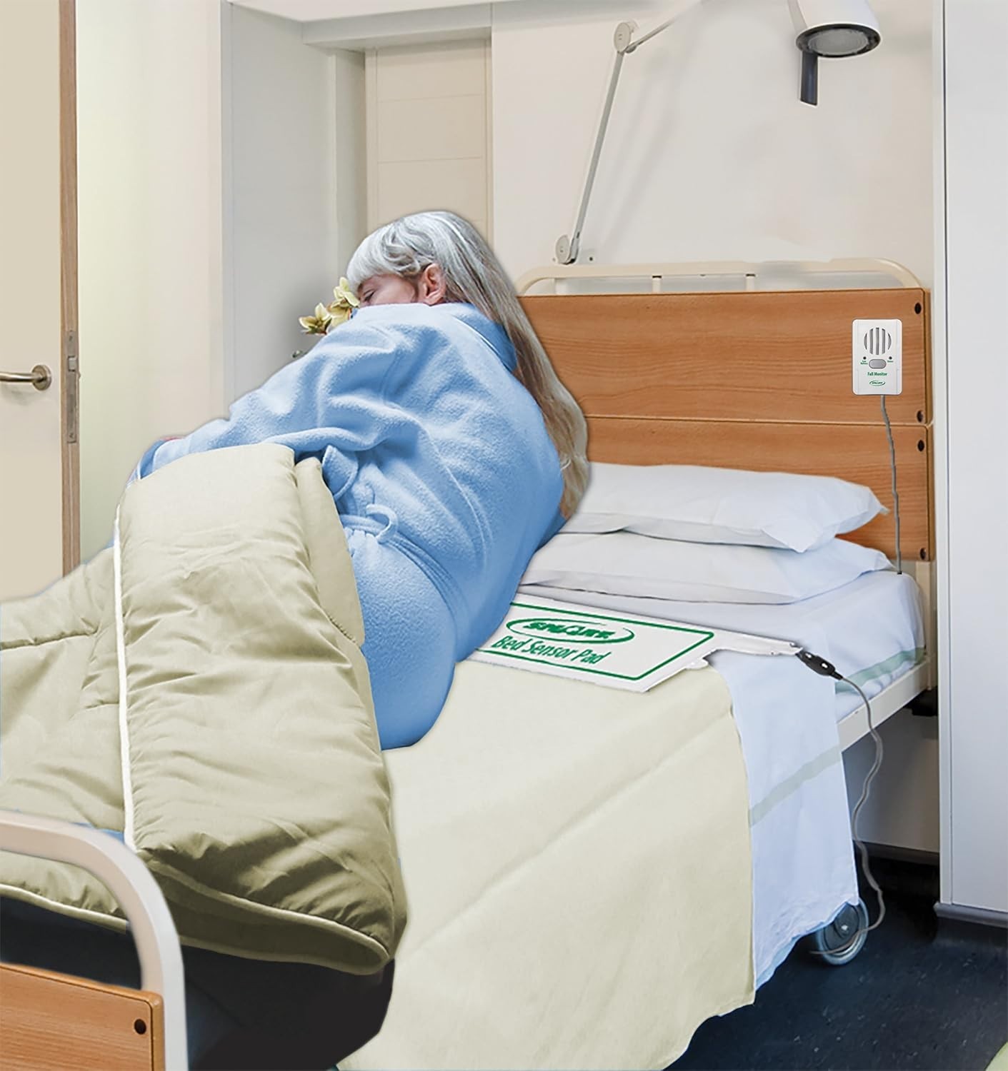 Smart Caregiver Bed Alarm – 10″x30″ Fall Prevention System for Elderly Safety