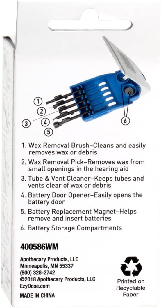 5-in-1 Portable Hearing Aid Cleaning Kit – Easy Maintenance Tools for Travel