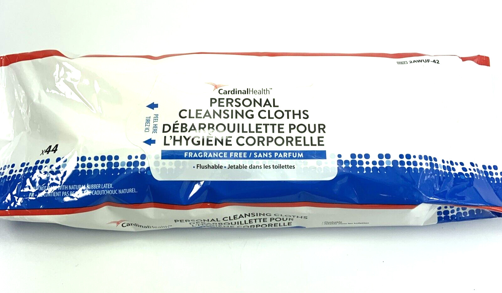 1 PK Cardinal Health 2AWUF-42 Flushable Personal Wipes 9 x 13″ 44 Ct Exp 2026